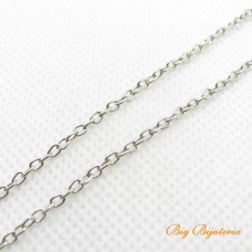 Corrente ferro cadeadinho 0.50 mm níquel 1 metro