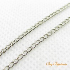 Corrente ferro grume lisa 0.50 mm níquel 1 metro