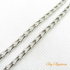 Corrente ferro grume torcida níquel 1 metro