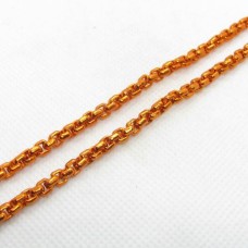 Corrente alumínio veneziana 1/2 cana laranja 1 metro