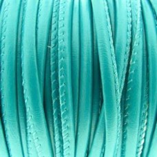 Cordão de PU 6 mm costurado verde esmeralda um metro