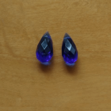 Cristal 25x12 mm Azul Gota 2 unidades
