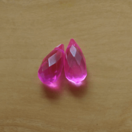 Cristal 25x12 mm Pink Gota 2 unidades Cristal 25x12 mm Pink Gota 2 unidades