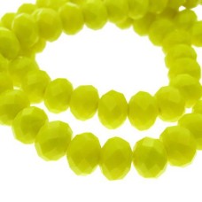 Cristal 12 mm Amarelo Opaco fio com 72 peças