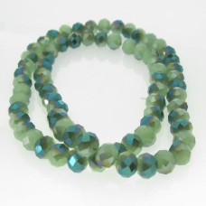 Cristal Verde musgo c/ verde AB 08 mm fio com 72 peças