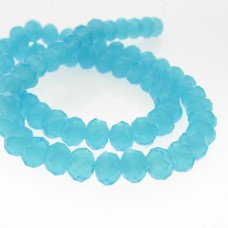 Cristal Azul opaco 08 mm fio com 72 peças