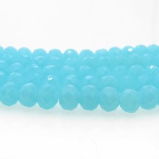 Cristal azul opaco 06 mm fio com aprox.100 peças