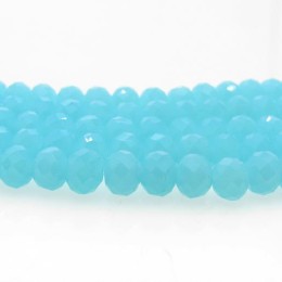 Cristal azul opaco 06 mm fio com aprox.100 peças
