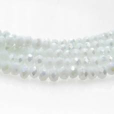Cristal branco perola 06 mm fio com 100 peças