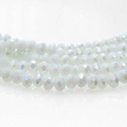 Cristal branco perola 06 mm fio com 100 peças