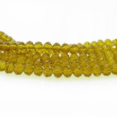 Cristal marrom claro transparente 06 mm fio com 100 peças