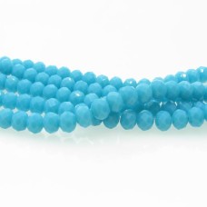 Cristal azul opaco escuro 06 mm fio com 100 peças