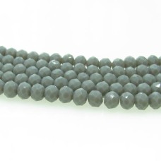 Cristal cinza opaco 06 mm fio com 100 peças