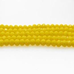 Cristal amarelo 06 mm fio com 100 peças