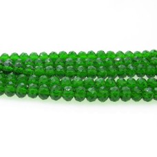 Cristal verde escuro transparente 06 mm fio com 100 peças