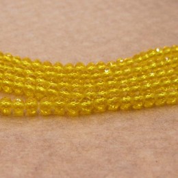 Cristal amarelo transparente 04 mm fio com 150 peças
