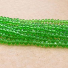 Cristal verde escuro transparente 04 mm fio com 150 peças