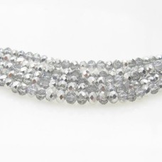Cristal trans./prata 04 mm fio com 150 peças