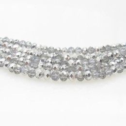 Cristal trans./prata 04 mm fio com 150 peças