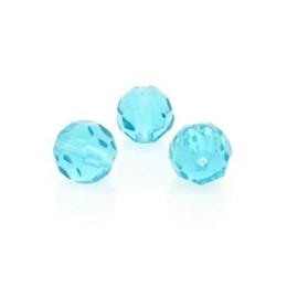 Bola 08 mm Cristal Azul 10 unidades