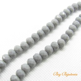 Cristal cinza opaco 08 mm fio com 72 peças