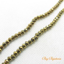 Cristal dourado 04 mm fio com 150 peças