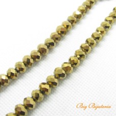 Cristal Dourado 08 mm fio com aprox. 72 peças