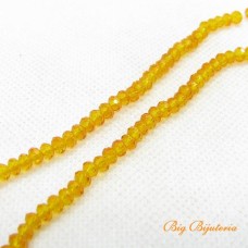 Cristal 04 mm laranja claro fio com 150 peças