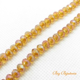 Cristal laranja furta cor 06 mm fio com 100 peças