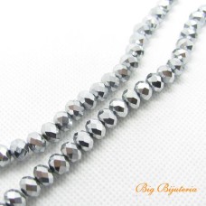 Cristal prata 08 mm fio com 72 peças