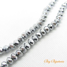 Cristal prata 08 mm fio com 72 peças