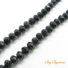 Cristal Preto 08 mm fio com 72 peças