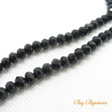 Cristal preto 06 mm fio com 100 peças
