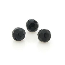 Bola 08 mm Cristal Preto 10 unidades