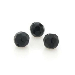 Bola 08 mm Cristal Preto 10 unidades