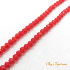 Cristal vermelho transparente 06 mm fio com 100 peças