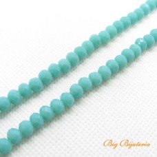 Cristal turquesa 06 mm fio com 100 peças