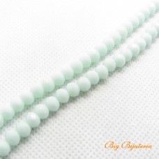 Cristal turquesa claro opaco 06 mm fio com 100 peças