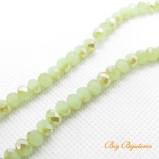 Cristal verde musgo c/ dourado 06 mm fio com 100 peças