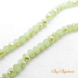 Cristal verde musgo c/ dourado 06 mm fio com 100 peças