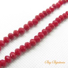Cristal 06 mm vermelho sangue fio com 100 peças