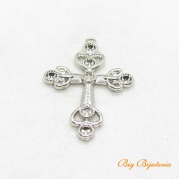 Pingente níquel 55x38 mm cruz 1 unidade