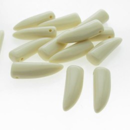 Dente de resina marfim 10x30 mm 25gr aprox. 15 unidades 