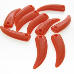 Dente de resina laranja 12x40 mm 25gr aprox. 15 unidades 