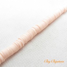 Disco de fimo 6 mm salmão 1 Fio