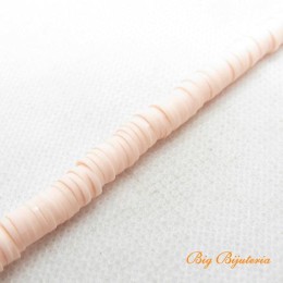 Disco de fimo 6 mm salmão 1 Fio