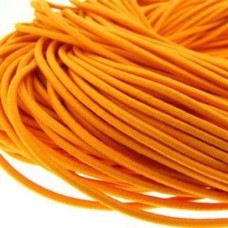 Elástico 2 mm Laranja 50cm 10  unidades