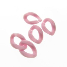 Elo de Resina Rosa Pequeno 22x16 mm - 20 Unidades