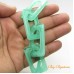 Elo de resina turquesa quadrado 24x43 mm 5 unidades