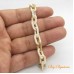 Elo de resina cadeado bege pequeno 10x12 mm 20 unidades